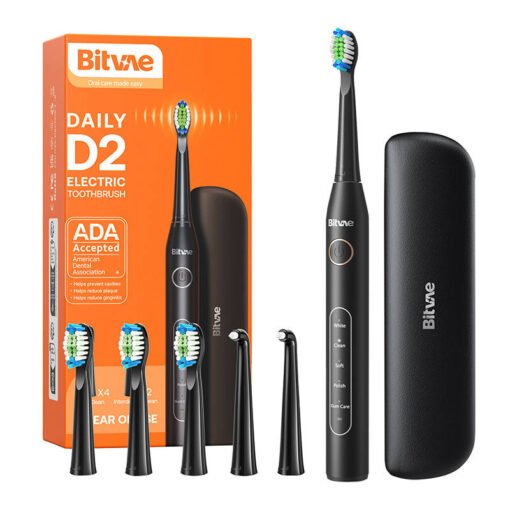 Sonic toothbrush with tips set and travel case D2