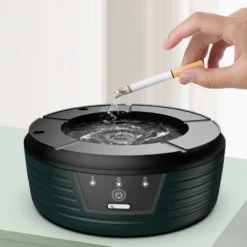Inductive Automatic Flushing Ashtray Purifies The Air